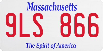 MA license plate 9LS866