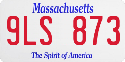 MA license plate 9LS873