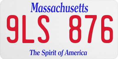 MA license plate 9LS876