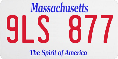 MA license plate 9LS877