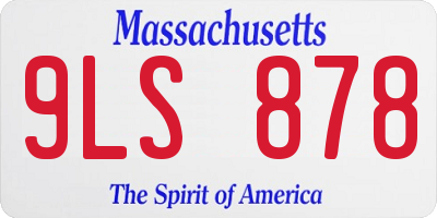 MA license plate 9LS878