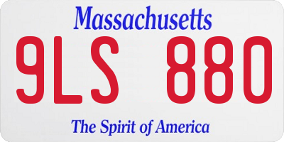 MA license plate 9LS880