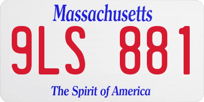 MA license plate 9LS881