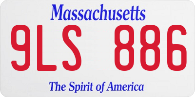 MA license plate 9LS886