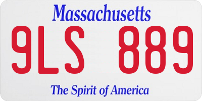 MA license plate 9LS889