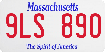 MA license plate 9LS890