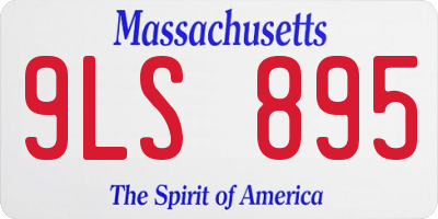 MA license plate 9LS895