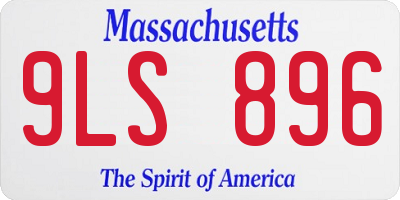 MA license plate 9LS896
