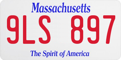 MA license plate 9LS897