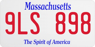 MA license plate 9LS898