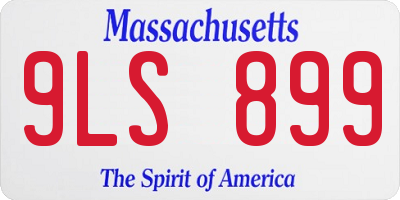 MA license plate 9LS899