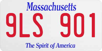 MA license plate 9LS901