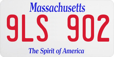 MA license plate 9LS902