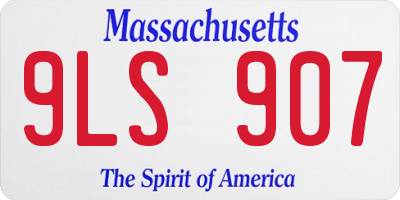 MA license plate 9LS907