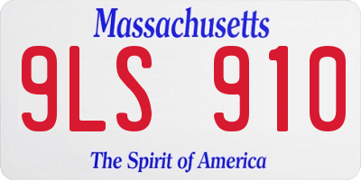 MA license plate 9LS910