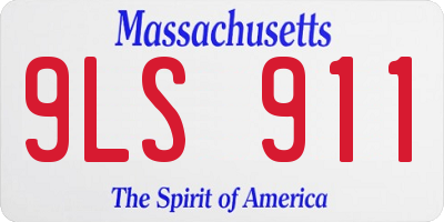 MA license plate 9LS911