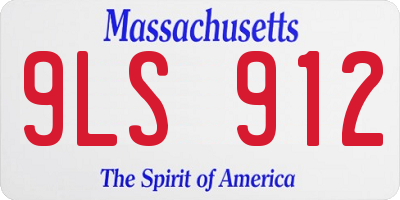 MA license plate 9LS912