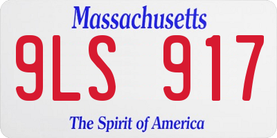 MA license plate 9LS917