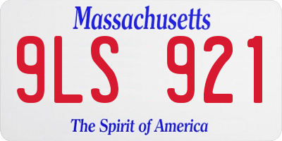 MA license plate 9LS921
