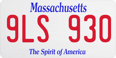 MA license plate 9LS930