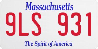 MA license plate 9LS931