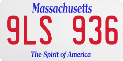 MA license plate 9LS936