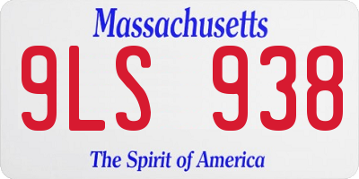 MA license plate 9LS938