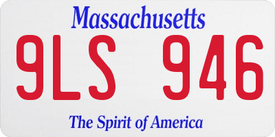 MA license plate 9LS946