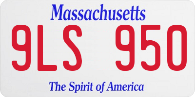 MA license plate 9LS950
