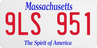 MA license plate 9LS951