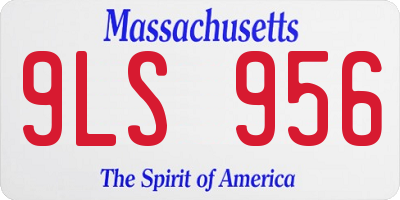 MA license plate 9LS956