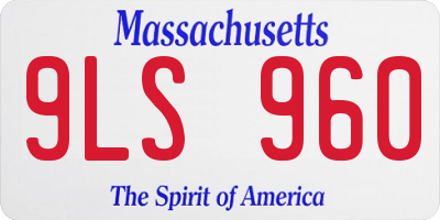 MA license plate 9LS960