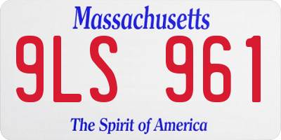 MA license plate 9LS961
