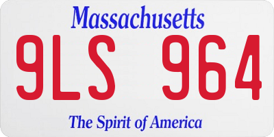 MA license plate 9LS964