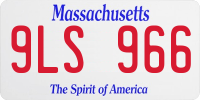 MA license plate 9LS966