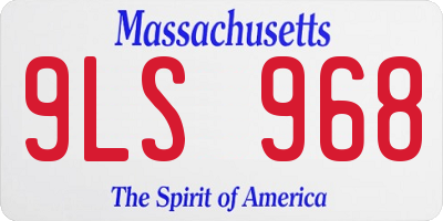 MA license plate 9LS968