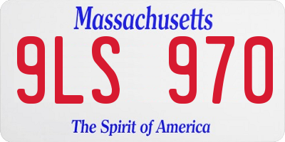 MA license plate 9LS970