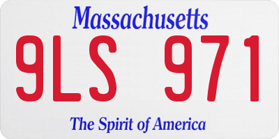 MA license plate 9LS971