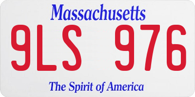MA license plate 9LS976