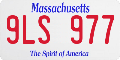 MA license plate 9LS977