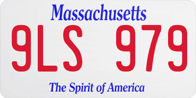 MA license plate 9LS979
