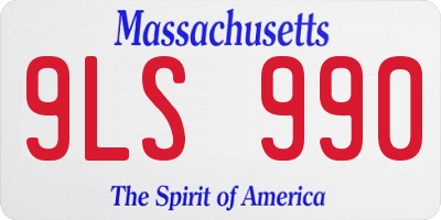 MA license plate 9LS990