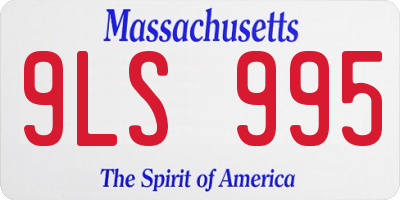 MA license plate 9LS995