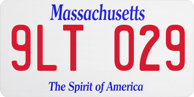 MA license plate 9LT029