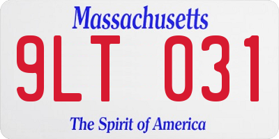 MA license plate 9LT031