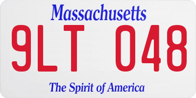 MA license plate 9LT048