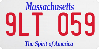 MA license plate 9LT059