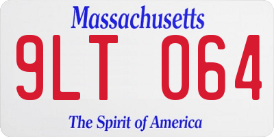MA license plate 9LT064