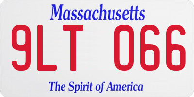MA license plate 9LT066