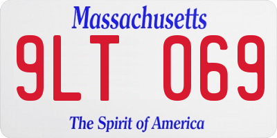 MA license plate 9LT069
